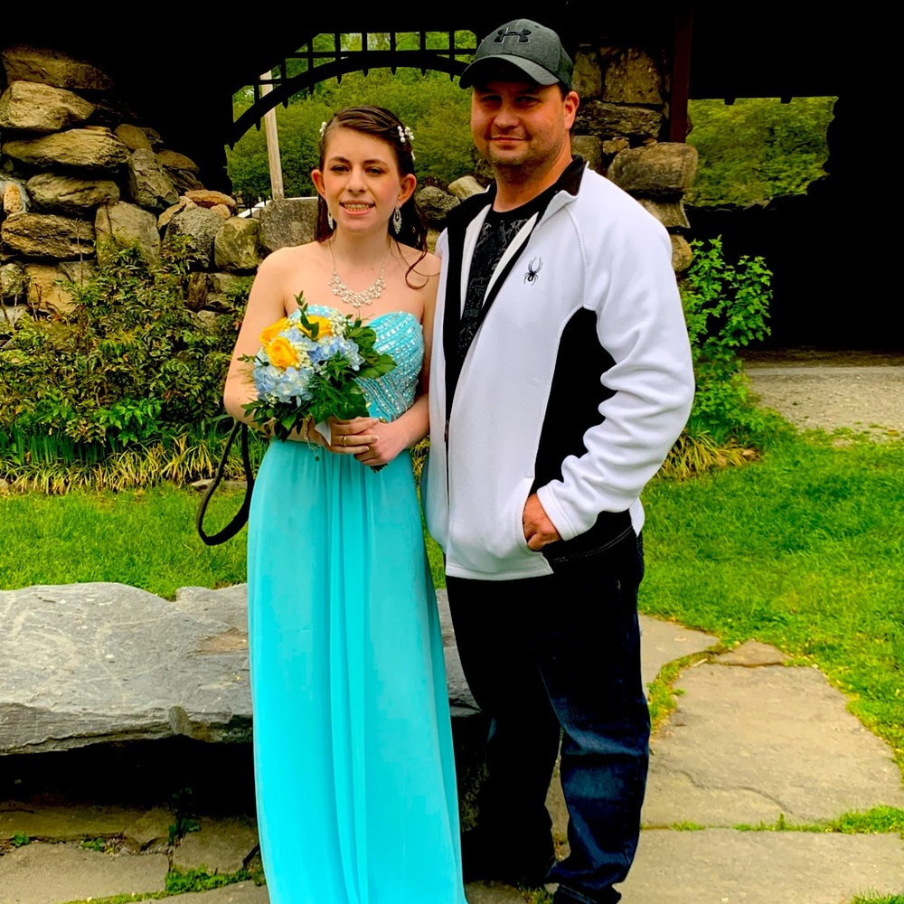 This is Aria Gown worn for just a few short hours to this beautiful girls prom